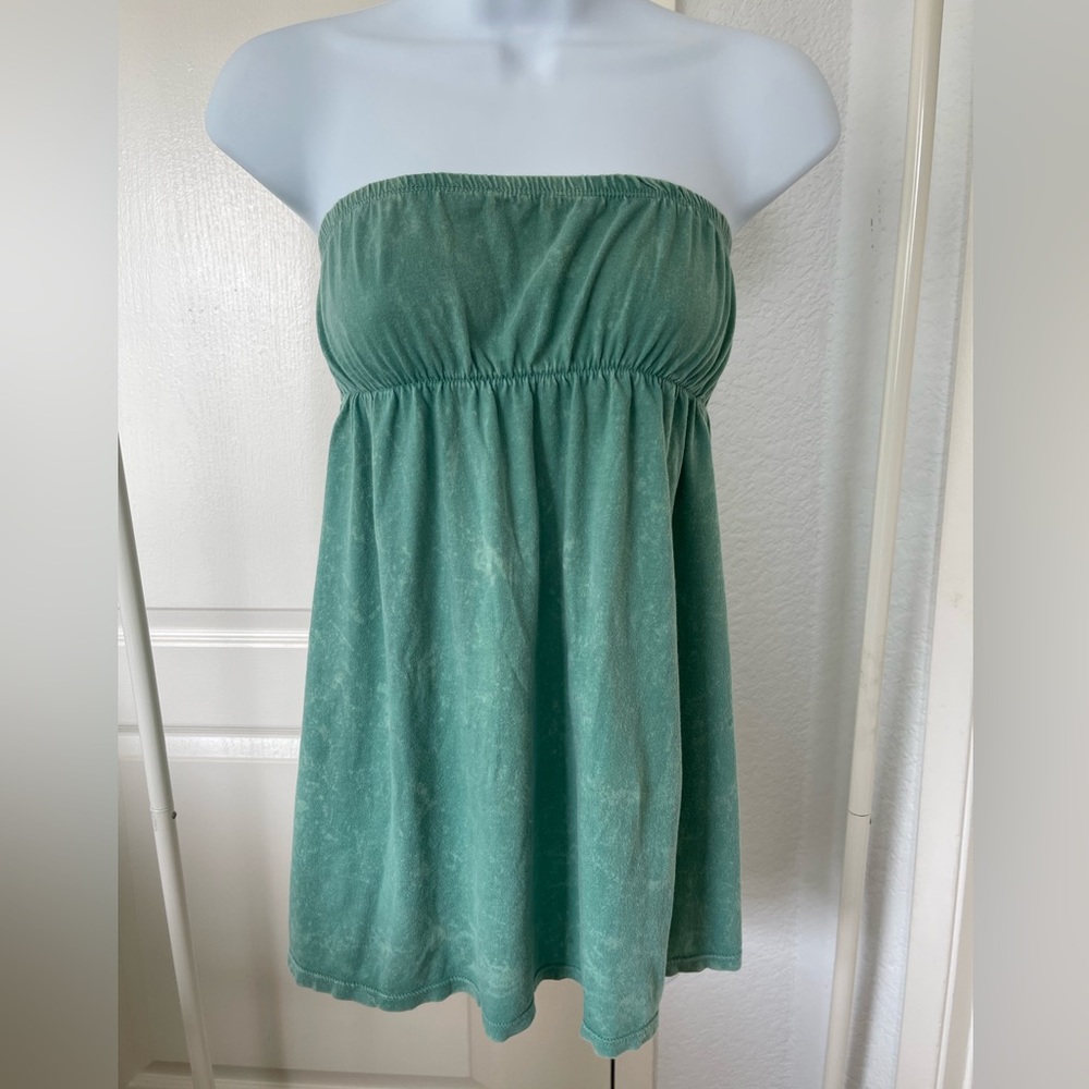 Licorice Urban Outfitters tube top Size small Green Tie Dye style preowned